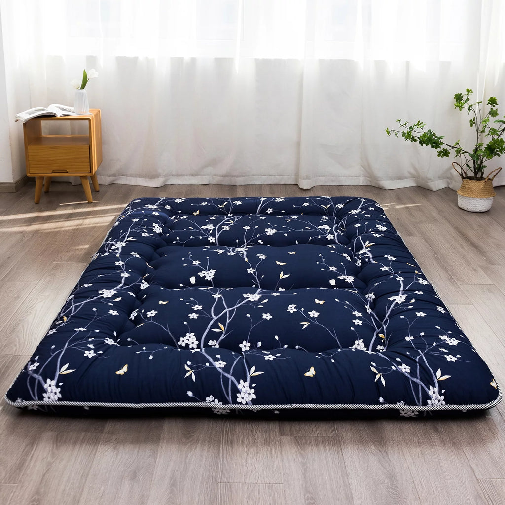 Floral Design Twin Size Japanese Floor Mattress O4331