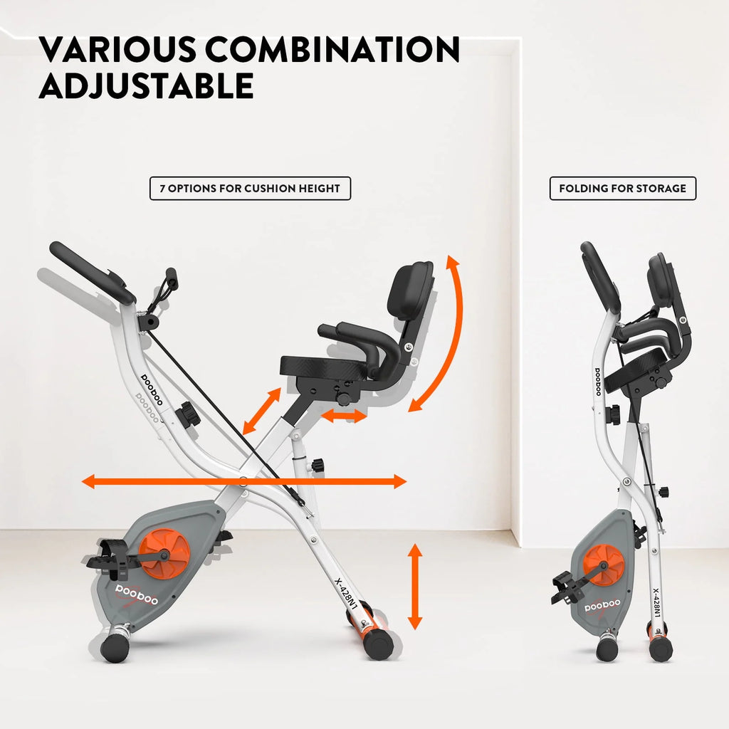 Folding Exercise Bike with 8 Level Adjustable Magnetic Resistance O755
