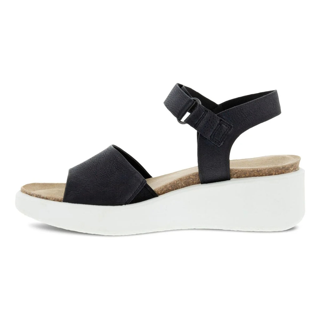 Black Nubuck Wedge Sandal C5388