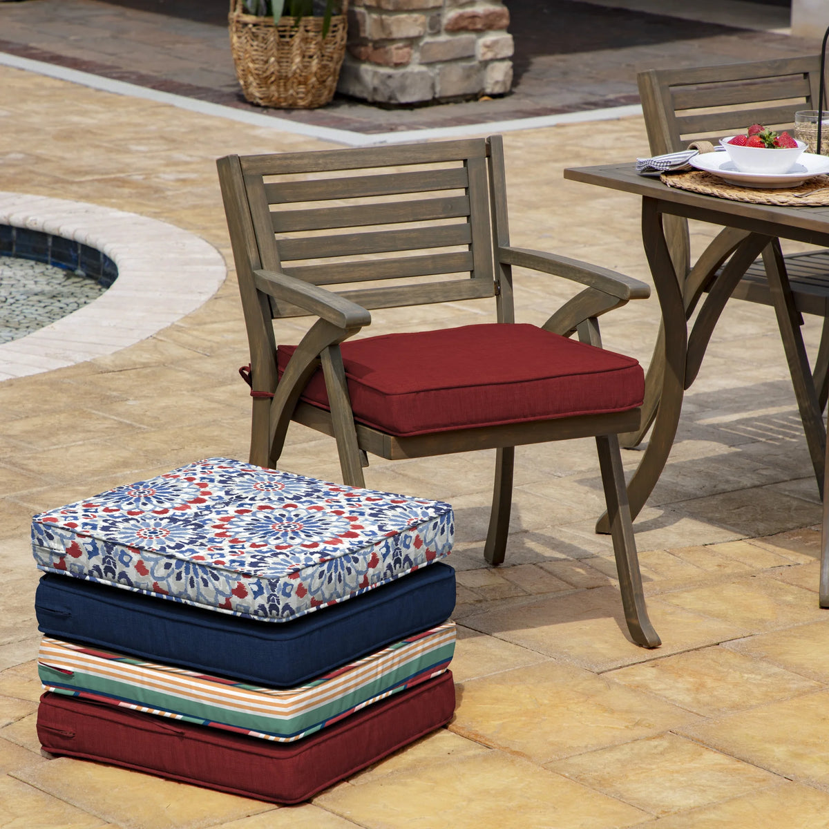Ruby Red Outdoor Seat Cushion 20 x 20 G634865