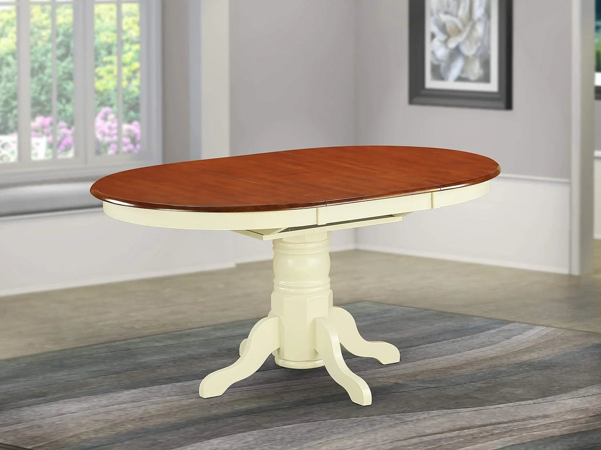 Oval Wooden Dining Table with Butterfly Leaf R902