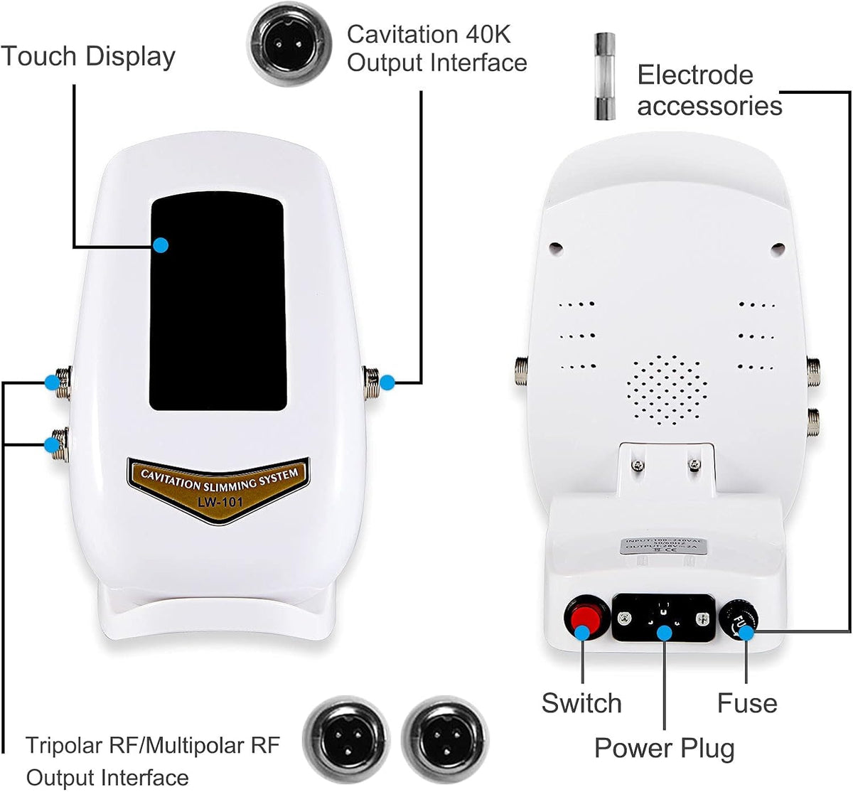 High Frequency Facial Machine with 3 Massage Heads E486