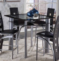 Black and Silver Counter Height Dining Table O6643