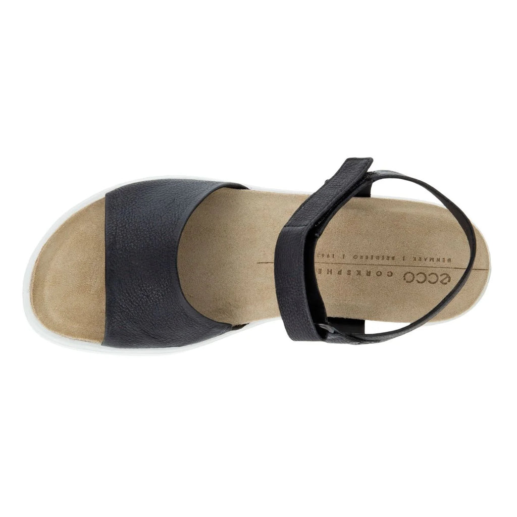 Black Nubuck Wedge Sandal C5388