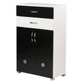 Black and White 2-Tone Shoe Cabinet with Two Doors B882980