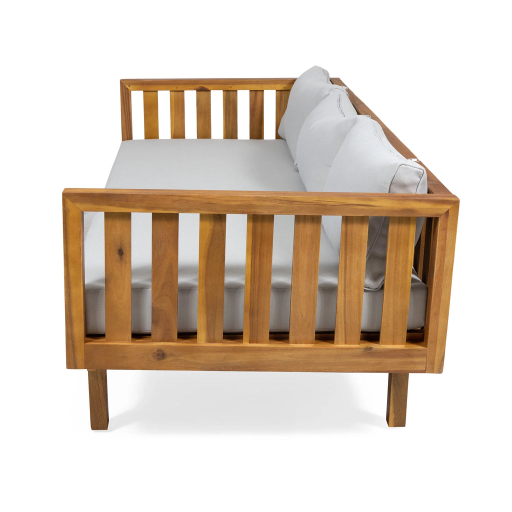 3-Seater Acacia Wood Outdoor Daybed X8394