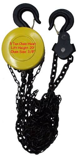 5 Ton Capacity 10 ft. Lift Chain Hoist I930228