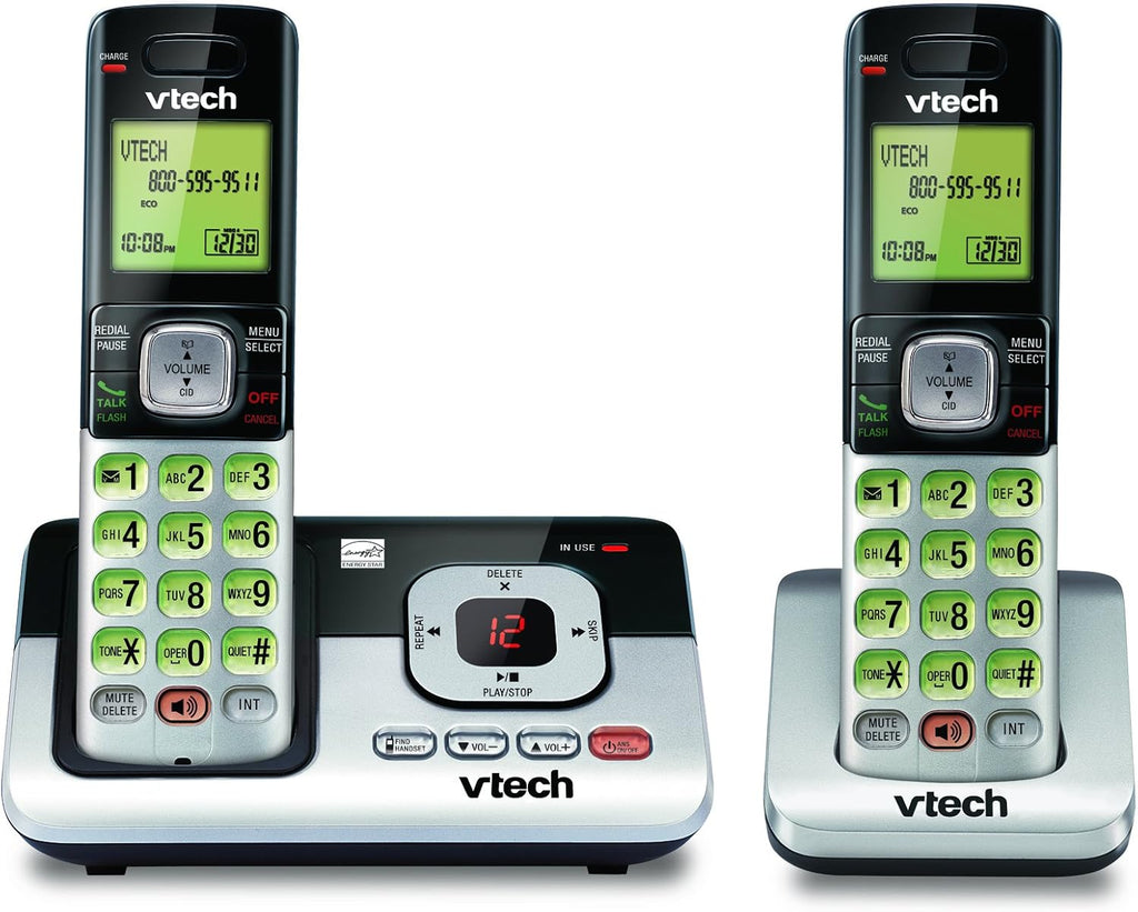 2-Handset Cordless Phone with Answering System I4989