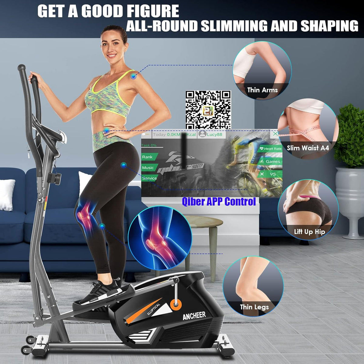Elliptical Cross Trainer with LCD Monitor W6285