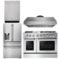 48 Gas Burner Electric Oven Range, Range Hood, Refrigerator, Dishwasher T4740