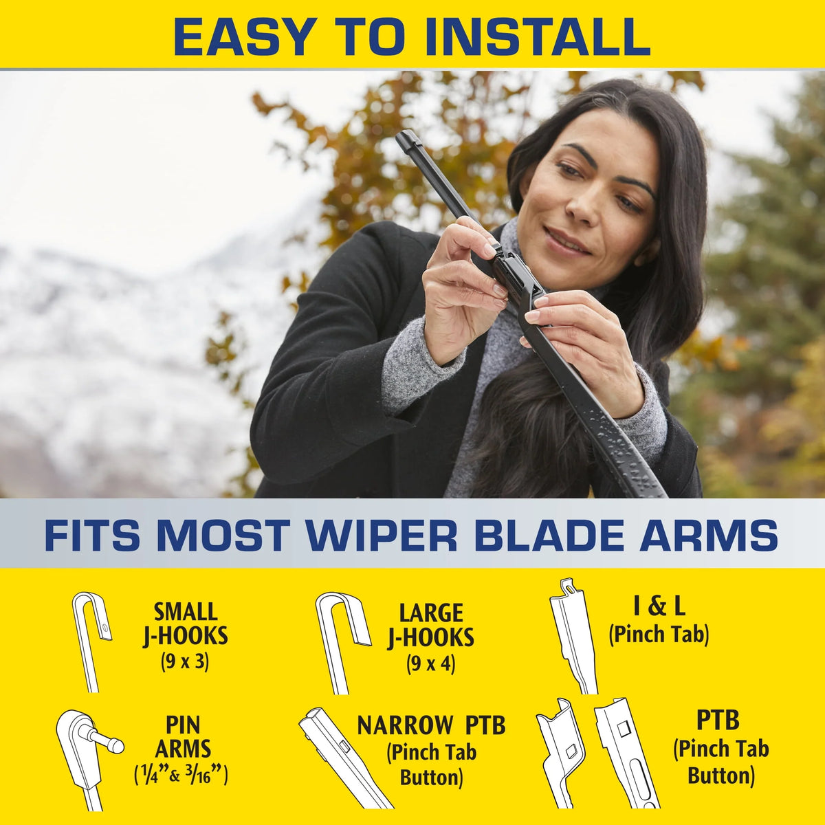 22 2-in-1 Windshield Wiper Blade Y1600