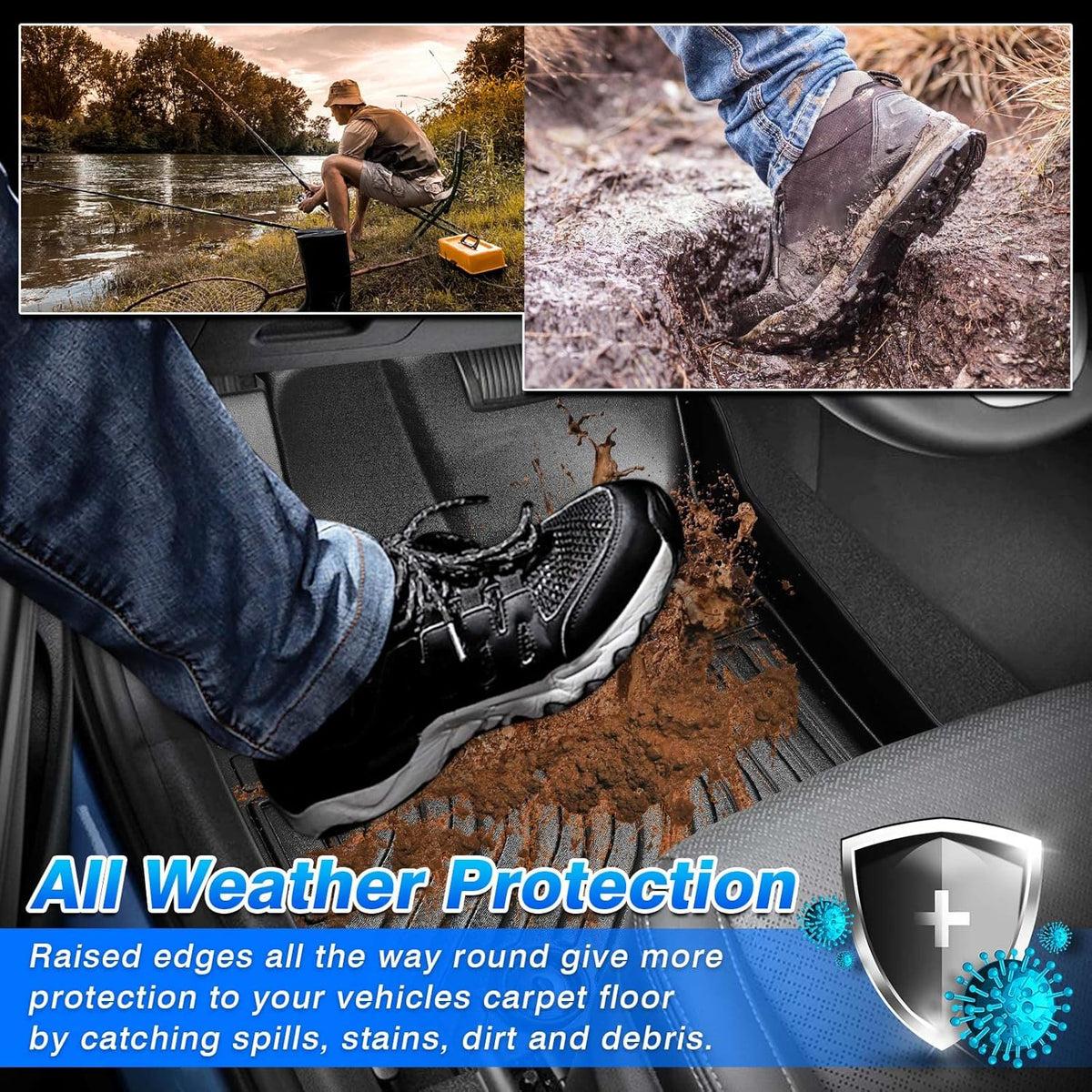 Custom Fit All Weather Floor Mats TPE K3438