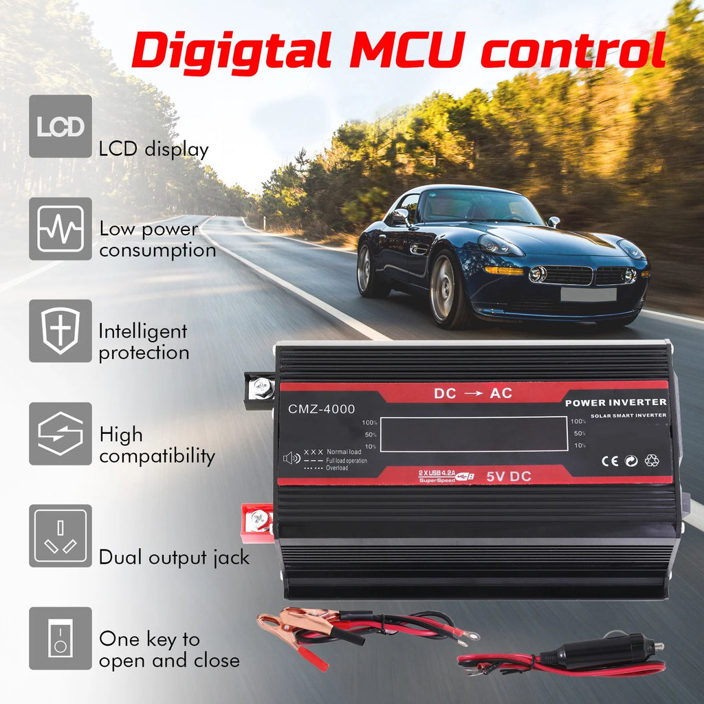 3000W Car Power Inverter 12v DC to 110v AC V27943