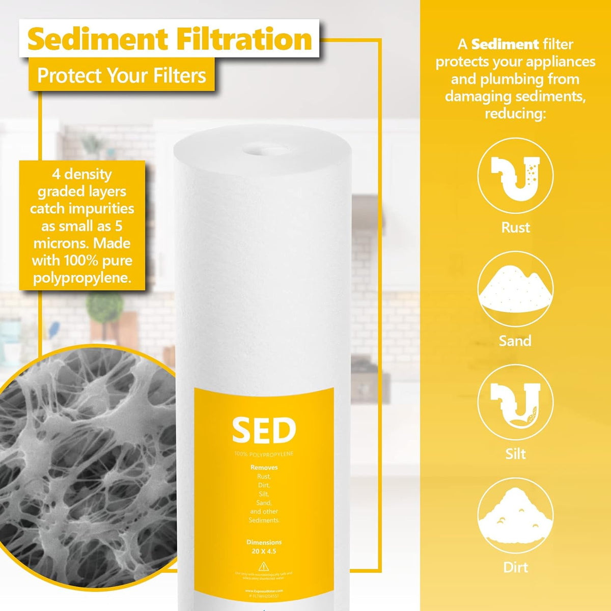 Whole House 3 Stage Water Filtration Replacement Kit E87721