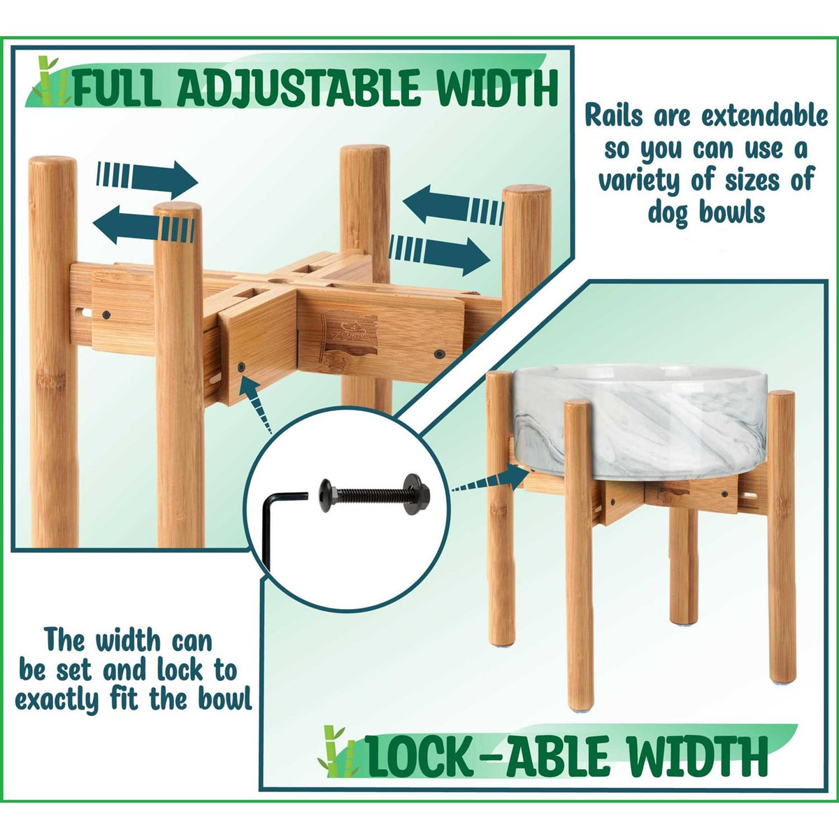 Adjustable Dog Bowl Stand I68546