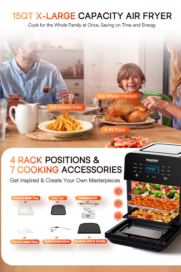 15.5Qt Air Fryer Rotisserie Oven G72934