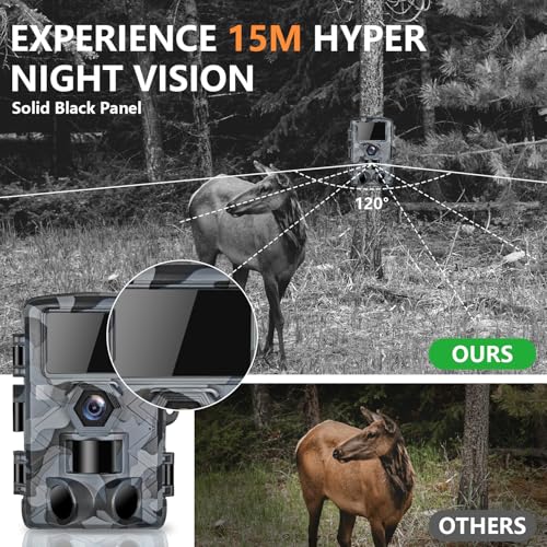 60MP WiFi Night Vision Motion Activated IP66 Waterproof Trail Camera N9940
