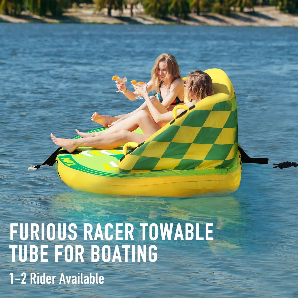 Inflatable Towable Tube with EVA Foam Seat Pads V64911
