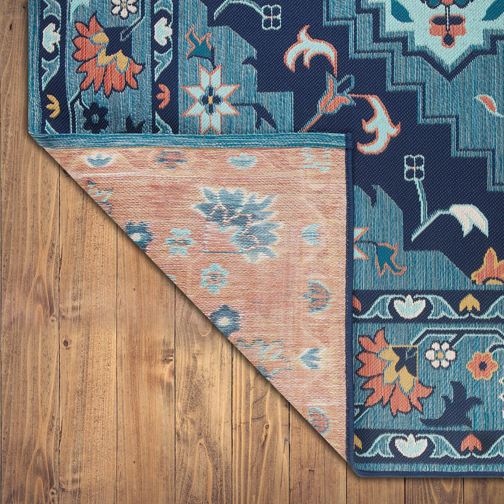 Indigo Blue 5' x 7' Outdoor Rug D313