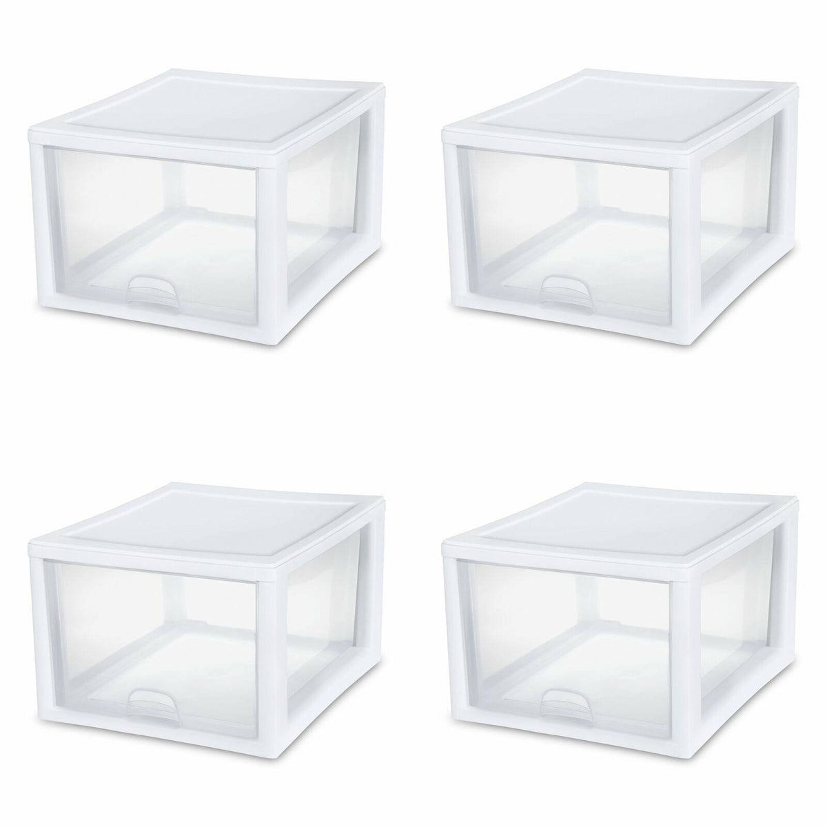 White 27 Qt Stacking Drawer Case of 4 H2128