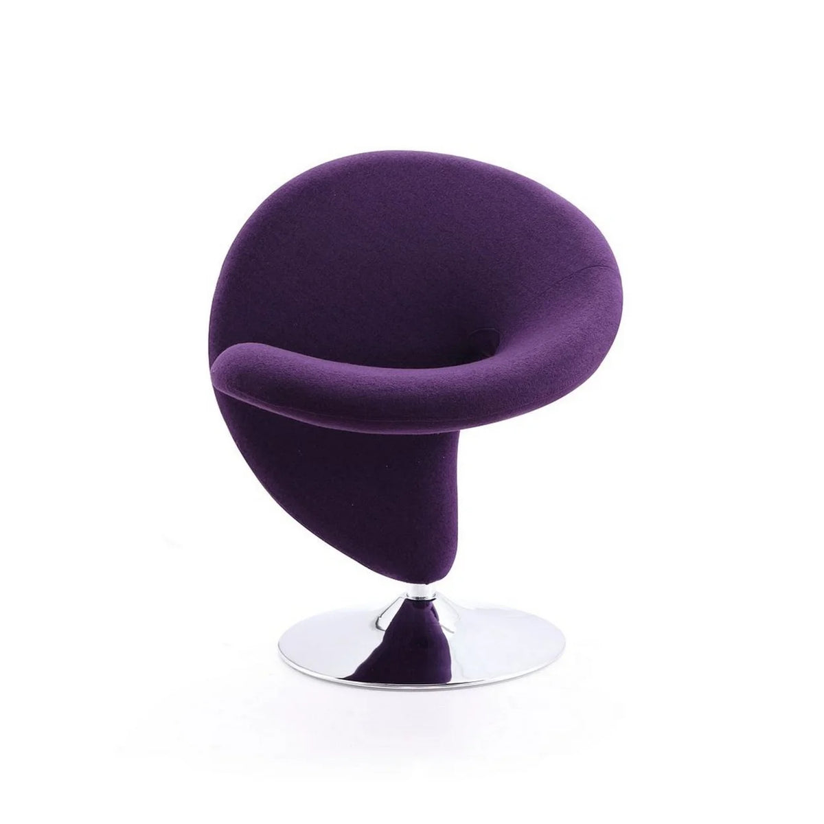 Purple Fabric Swivel Accent Chair O31324