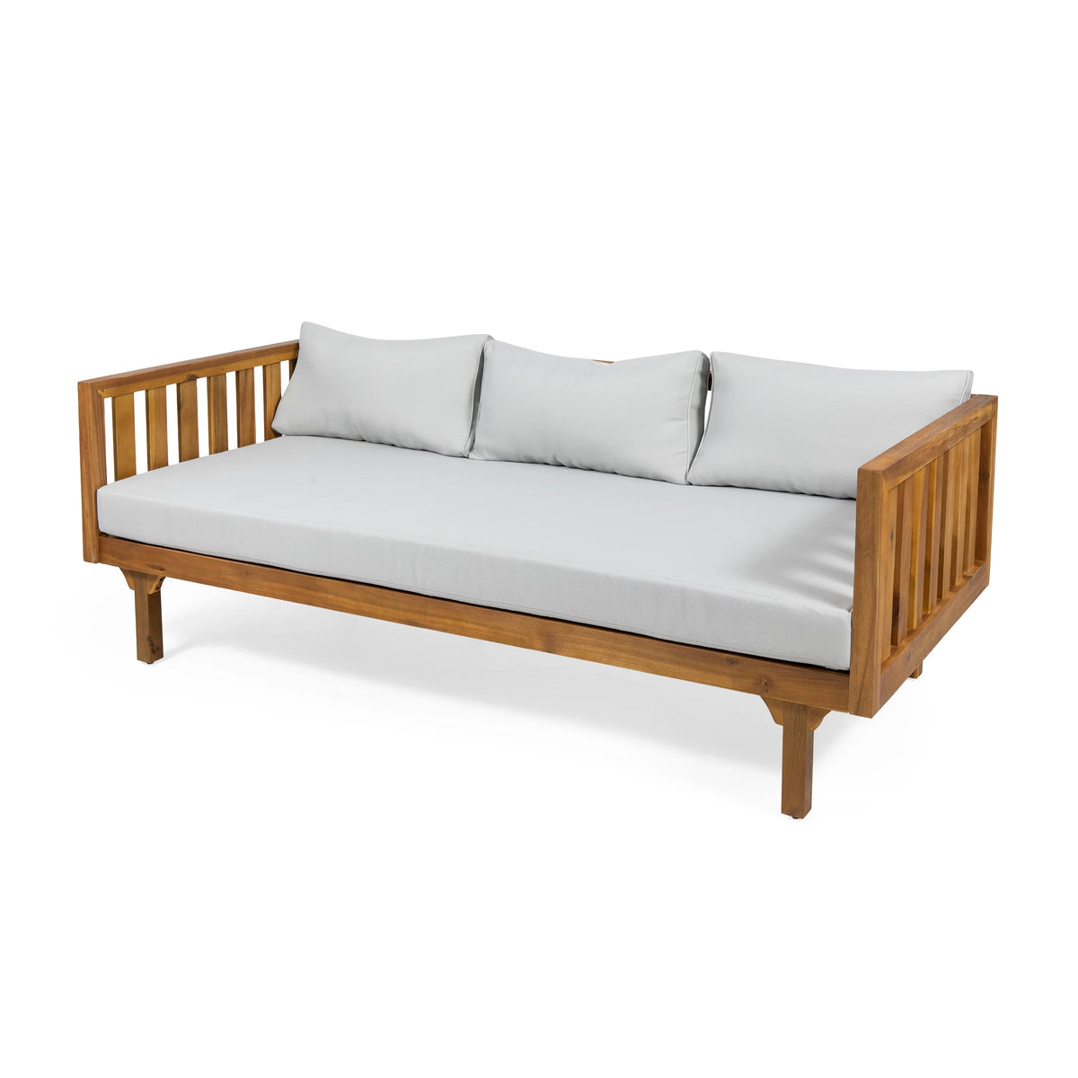 3-Seater Acacia Wood Outdoor Daybed X8394