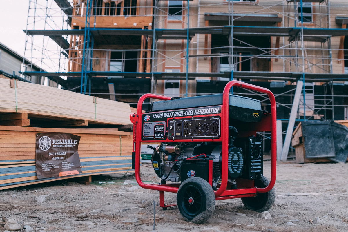 12000 Watt Dual Fuel Portable Generator with Electric Start R378