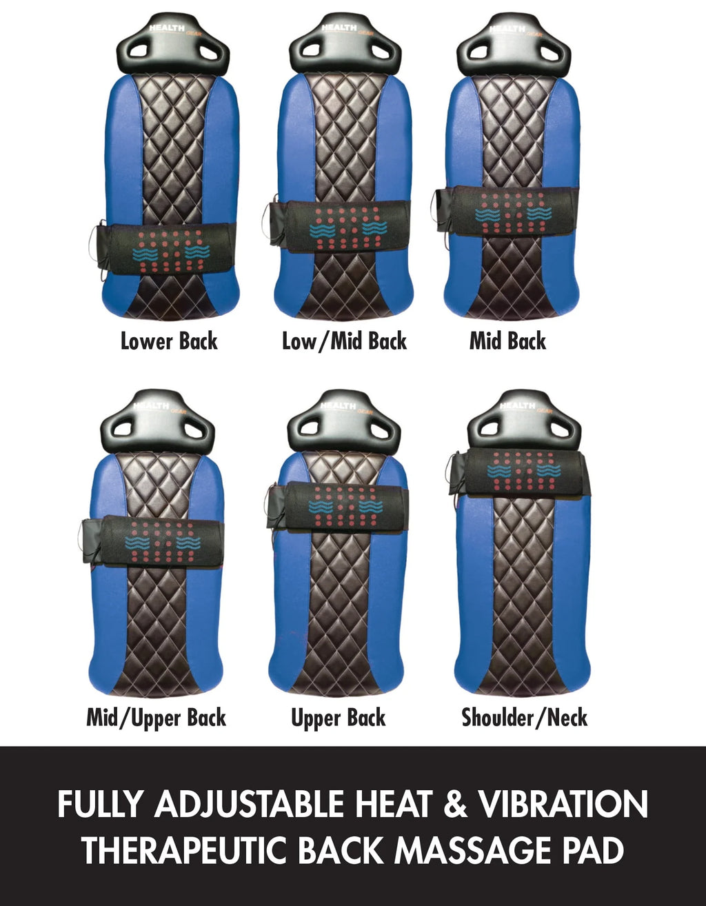 Blue Heat and Vibration Massage Inversion Table Y225