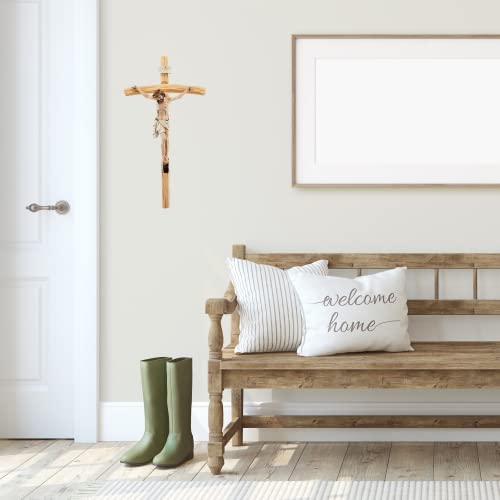 Large Wooden Crucifix with Resin Corpus, 24 inches K229232