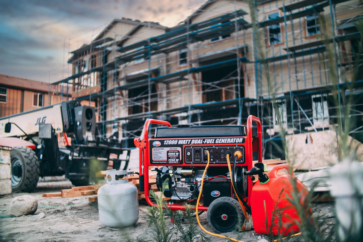 12000 Watt Dual Fuel Portable Generator with Electric Start R378