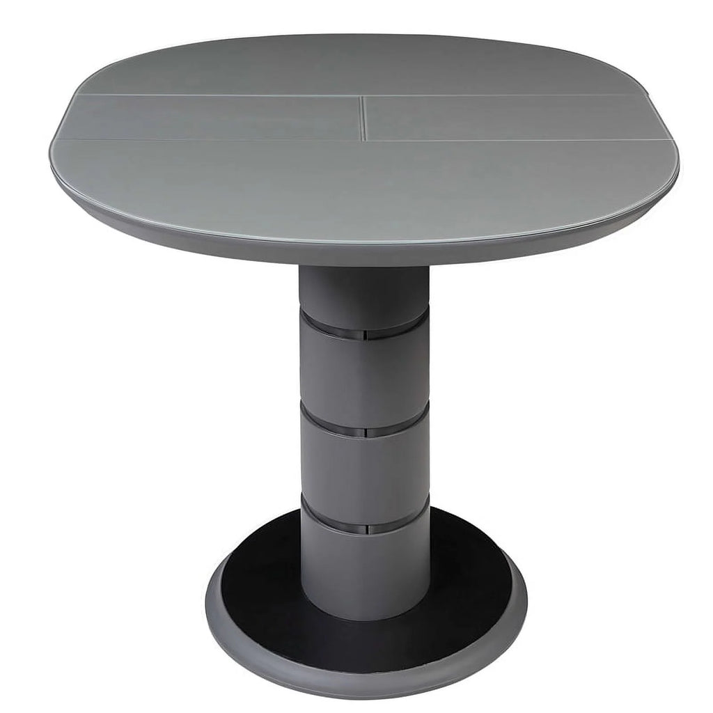 Matte Gray & Black Wood Dining Table J83809