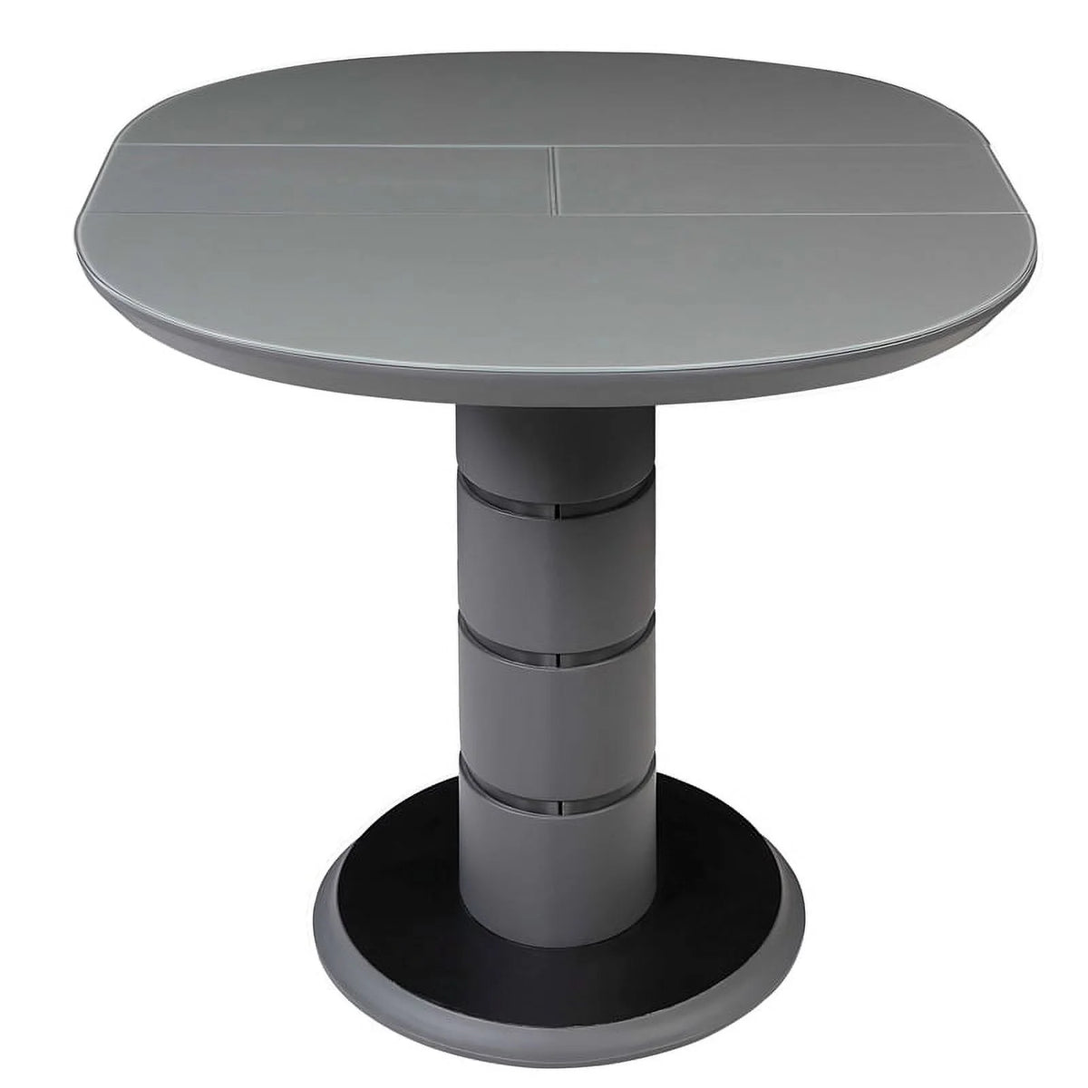 Matte Gray & Black Wood Dining Table J83809