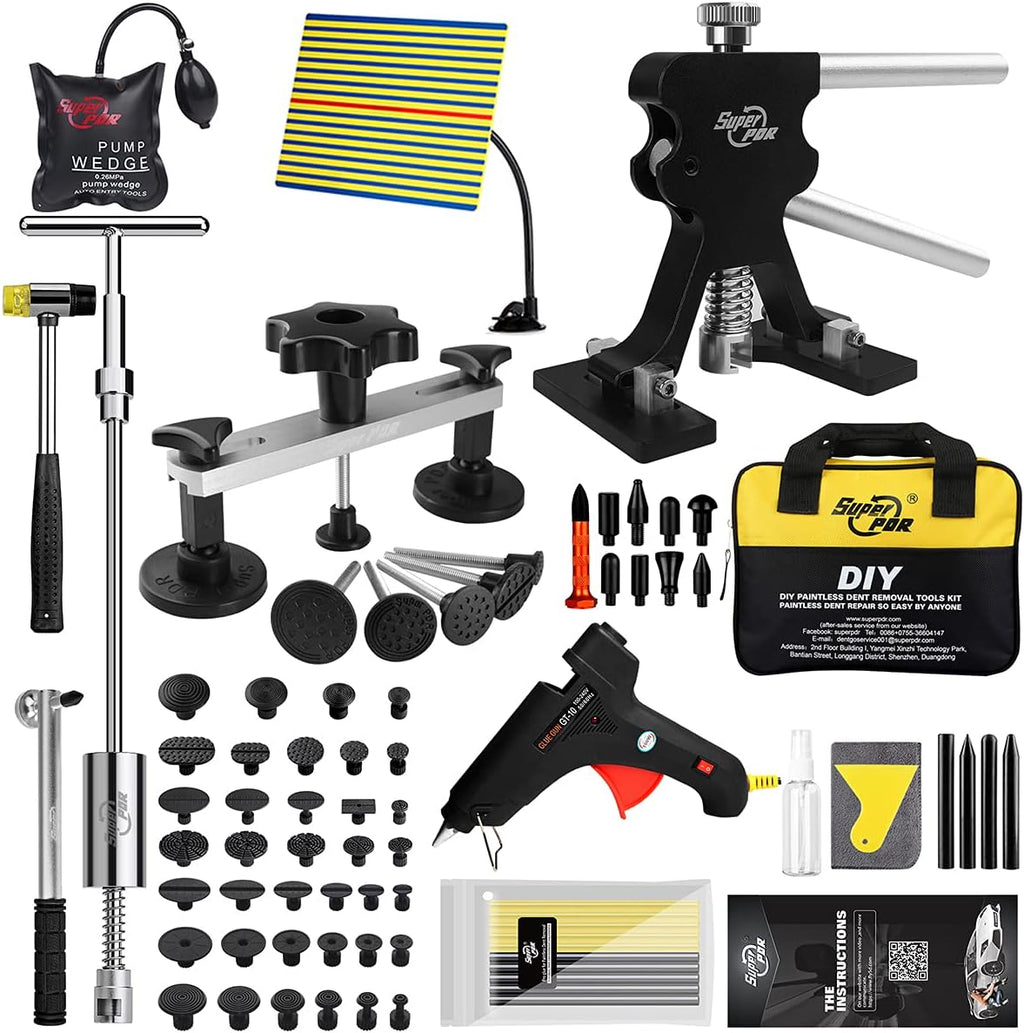 Paintless Dent Repair Puller Kit with 37 pcs Tabs D94110