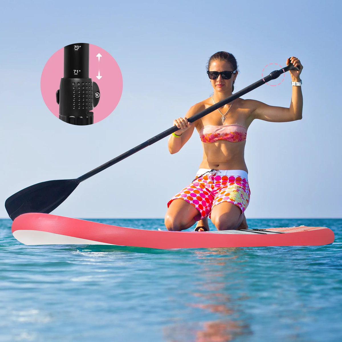 11 Ft Inflatable Stand Up Paddle Board with Kayak Seat Y947
