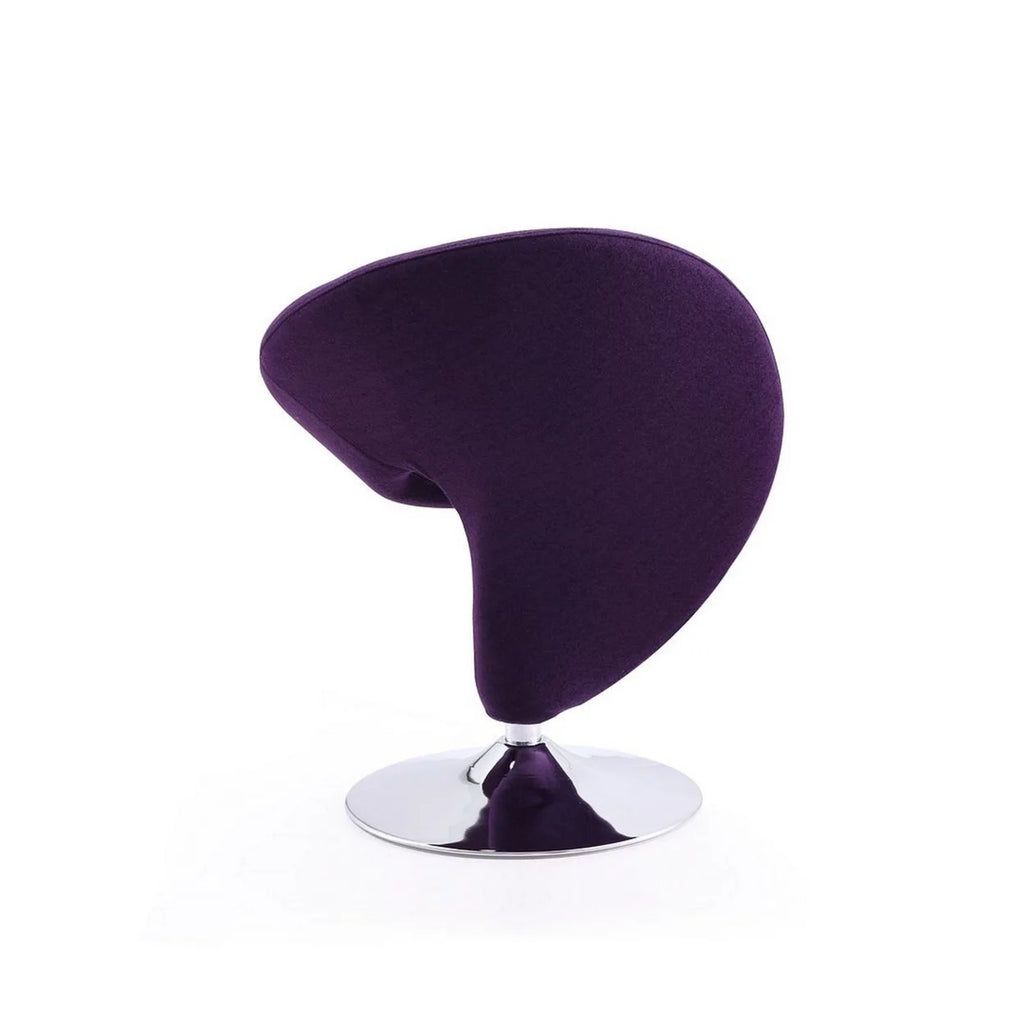 Purple Fabric Swivel Accent Chair O31324