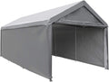 10 x 20 ft Heavy Duty Carport with Removable Sidewalls & Doors V16120