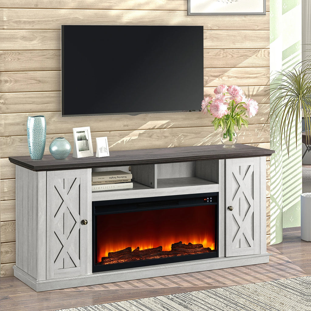 70 in. White Fireplace Z572