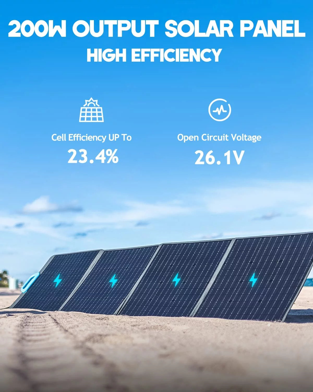 3072Wh Expansion Battery Power Station with 3 200W Solar Panels H8598