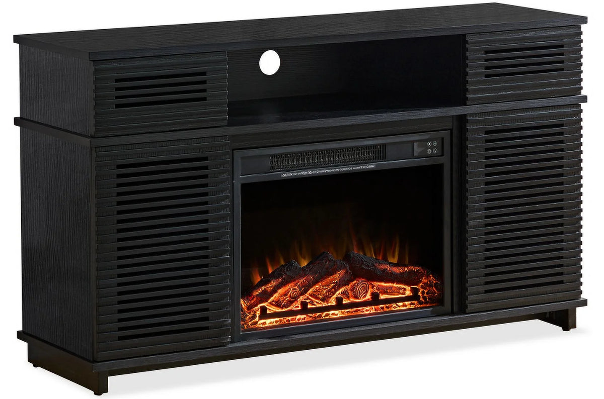 Black Oak Wood Cabinet with Embedded Furnace K766839