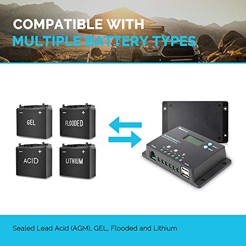 20A 12V/24V PWM Waterproof Solar Charge Controller with LCD Display Z9373