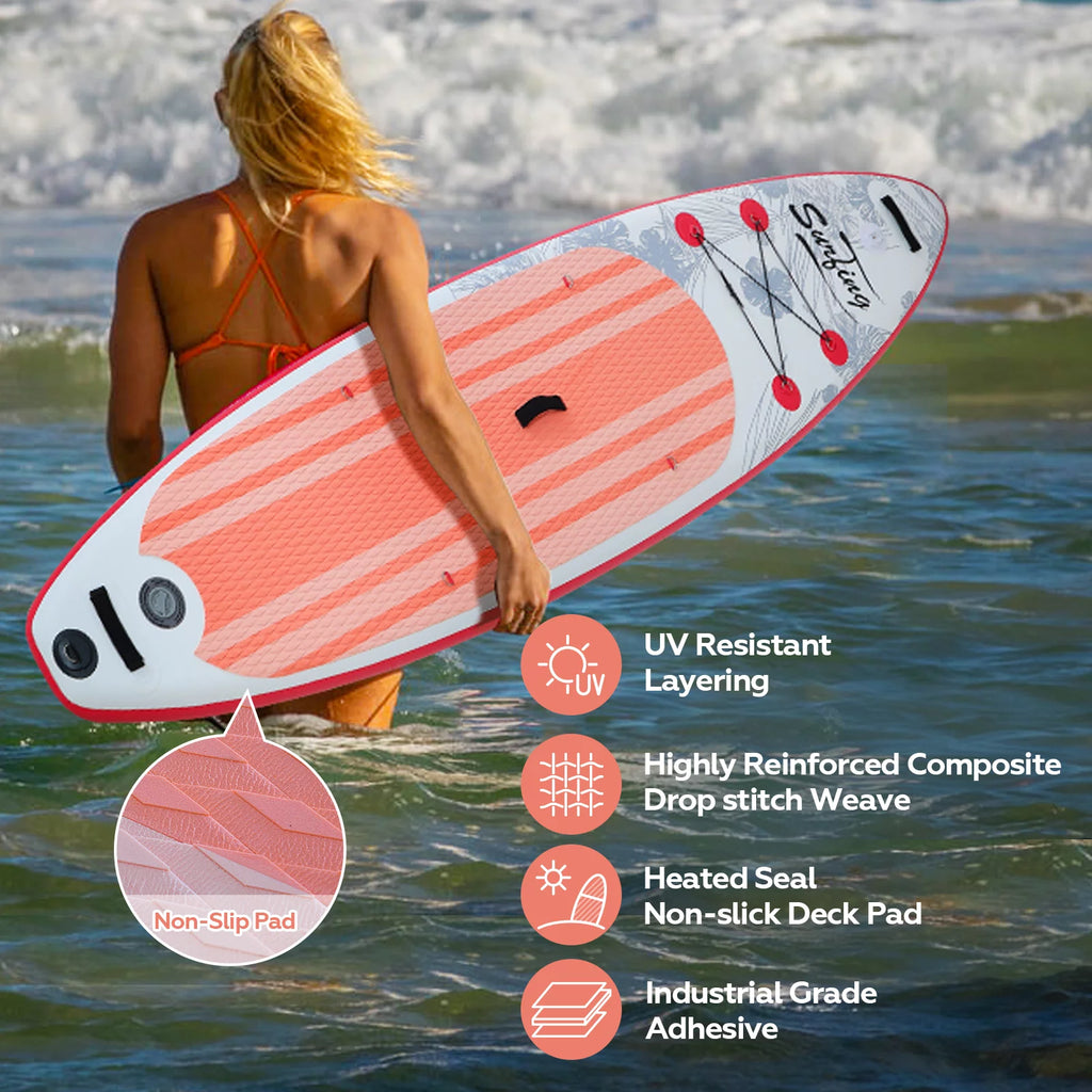 11 Ft Inflatable Stand Up Paddle Board with Kayak Seat Y947