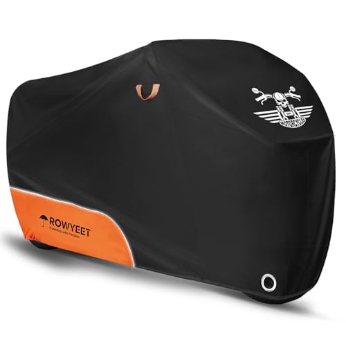 Waterproof Motorcycle Cover with Lock-Holes, Storage Bag & Night Reflective Design B3850