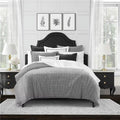 Charcoal Full & Double Size 5 Piece Duvet Cover & Pillow Shams Set R272