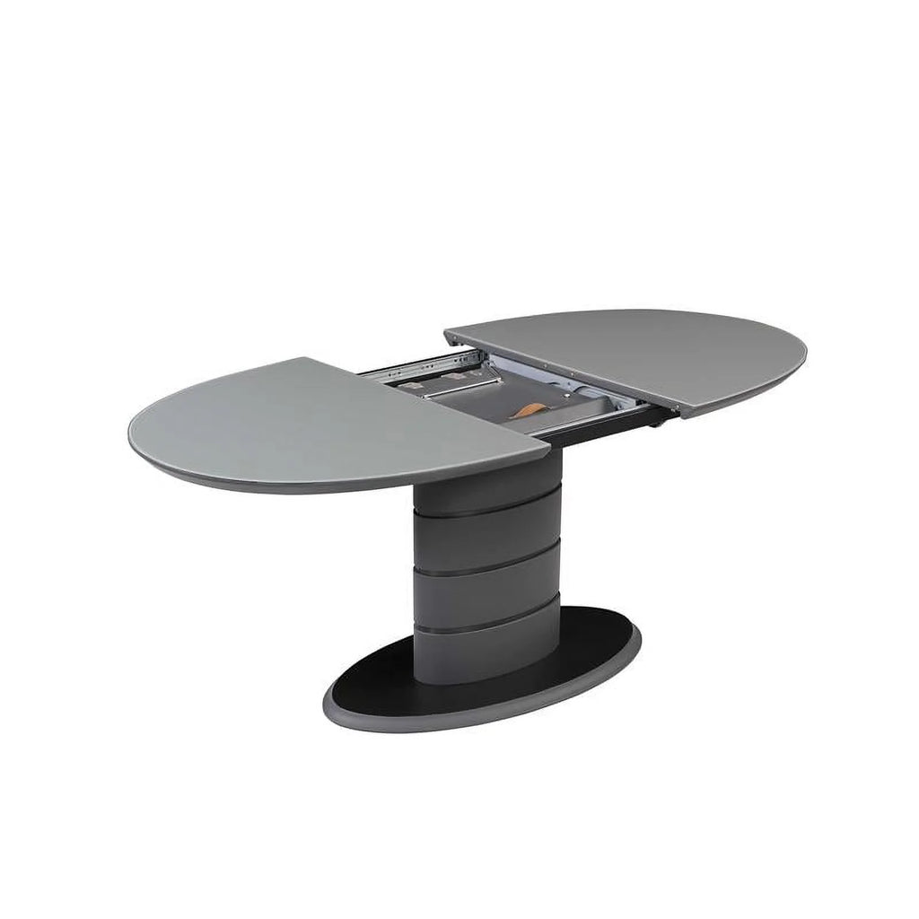 Matte Gray & Black Wood Dining Table J83809