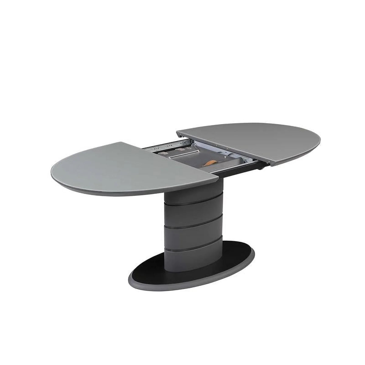 Matte Gray & Black Wood Dining Table J83809
