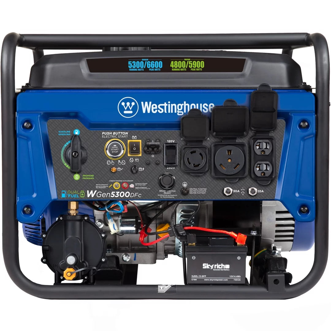 Dual Fuel Portable Generator with Remote Electric Start H7508