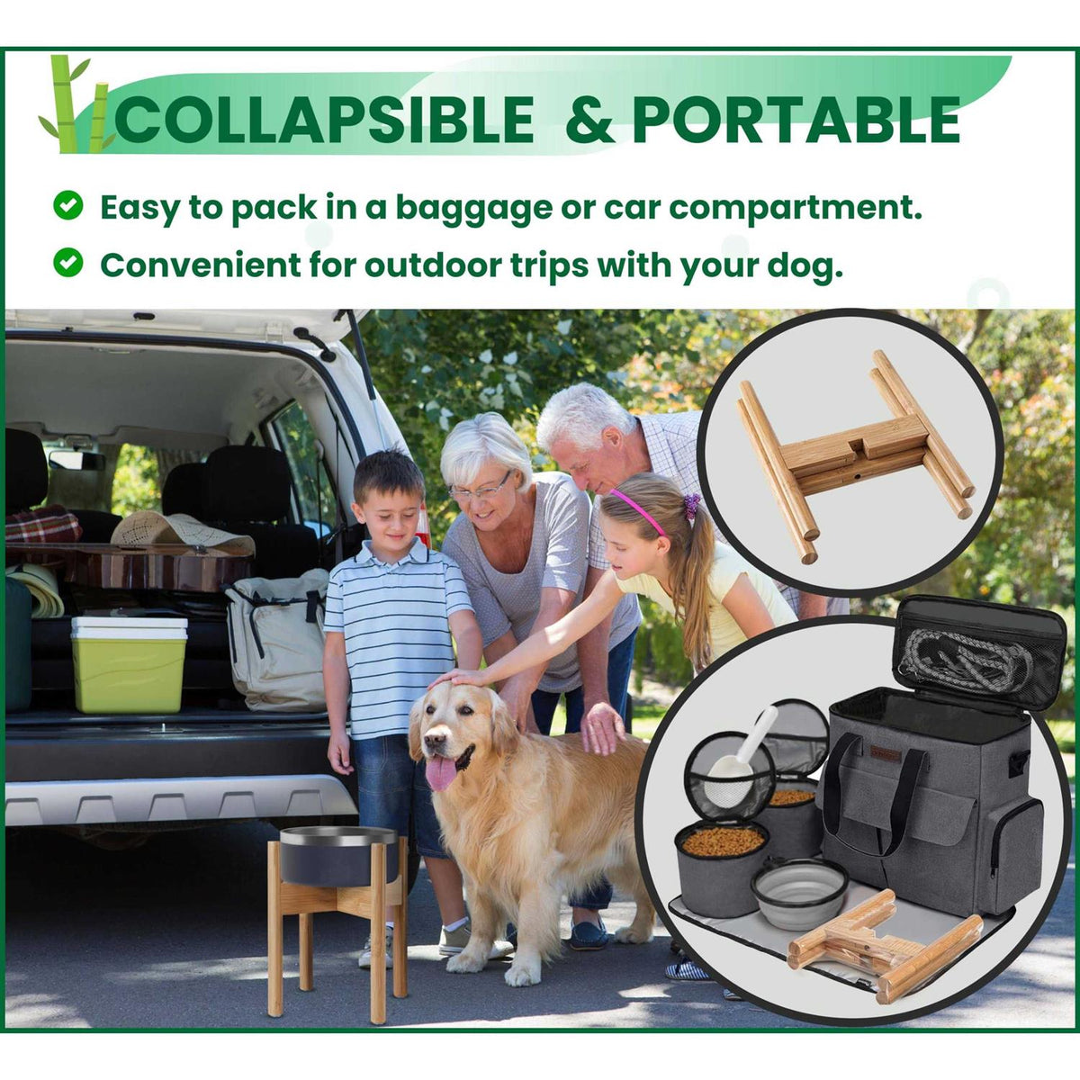 Adjustable Dog Bowl Stand I68546