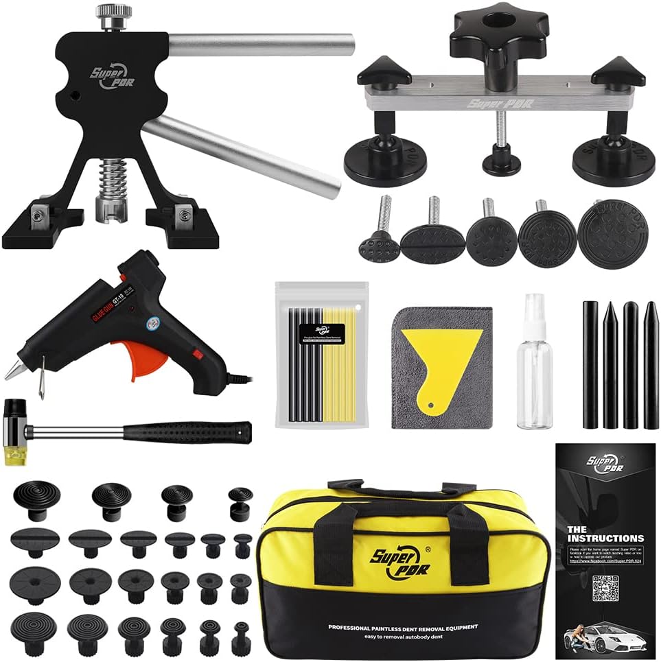 Paintless Dent Repair Puller Kit with 37 pcs Tabs D94110
