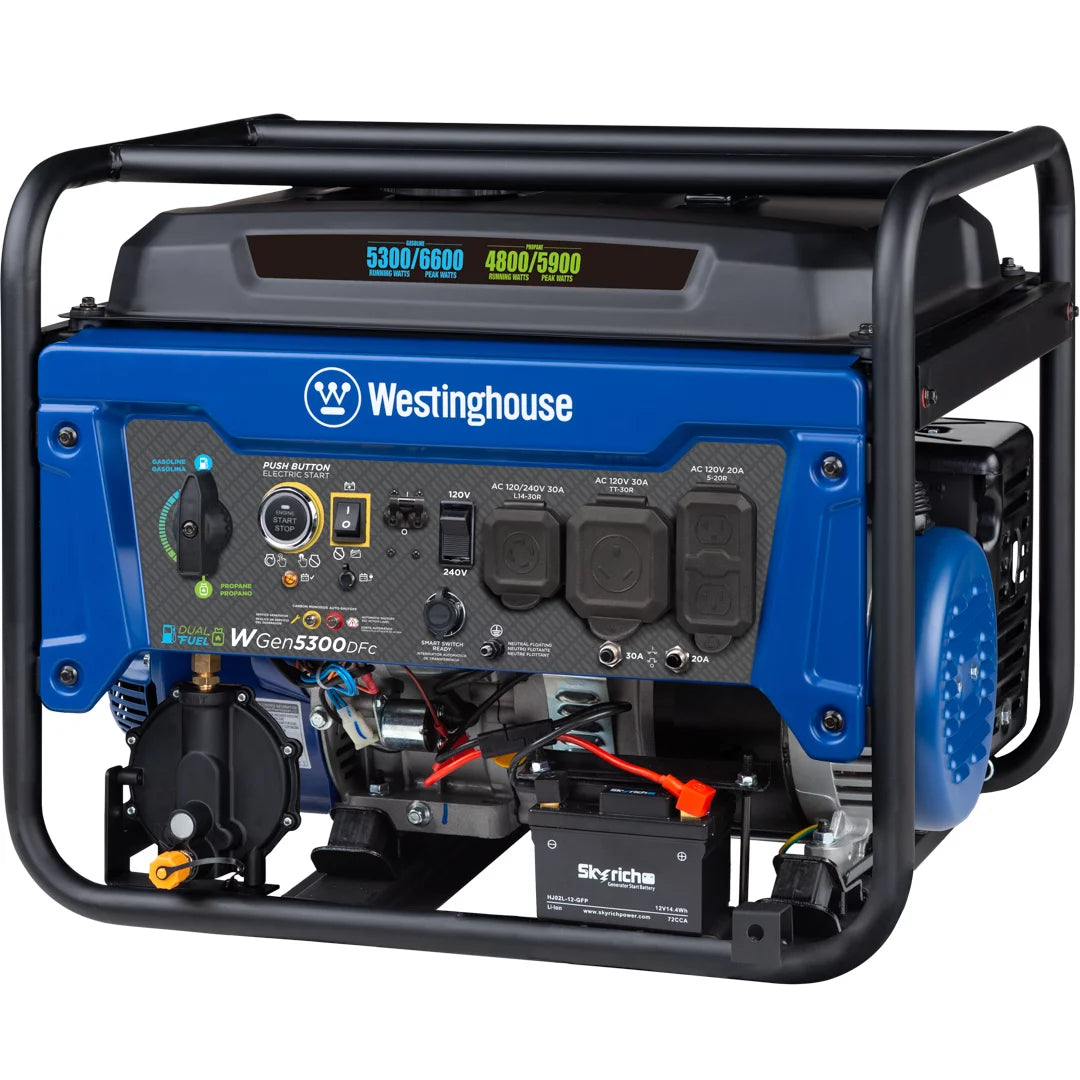 Dual Fuel Portable Generator with Remote Electric Start H7508
