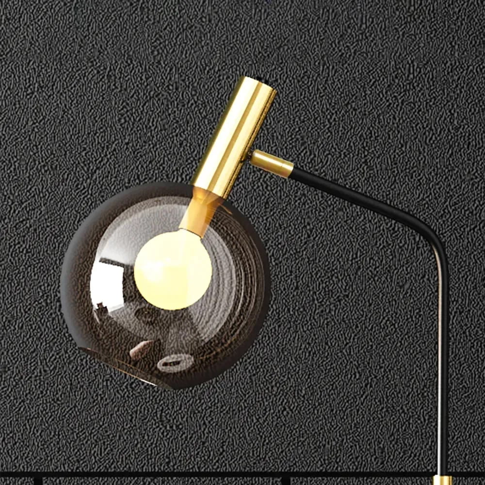67" Tray Table Floor Lamp Dome Glass Shade 1-Light Gold V37330